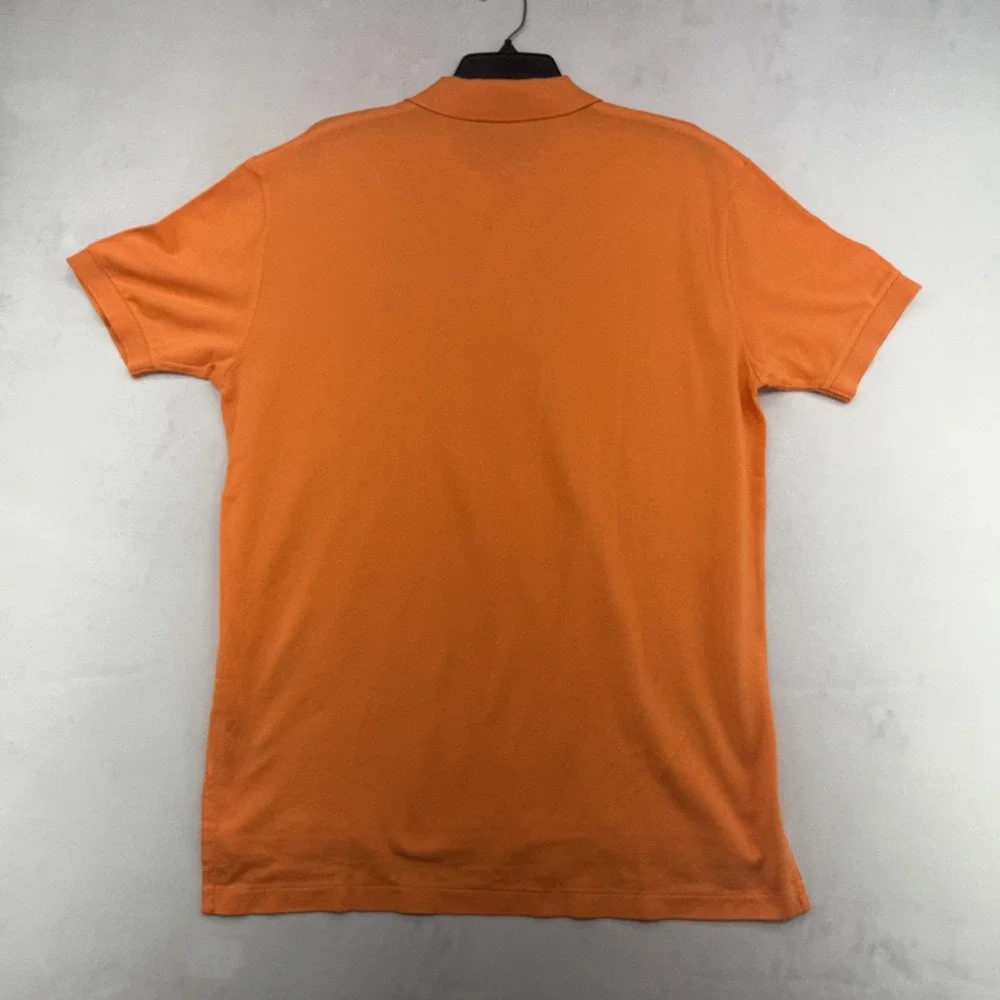 Polo Ralph Lauren Mens M Orange Mercerized Pima Mesh Big Pony Polo Shirt